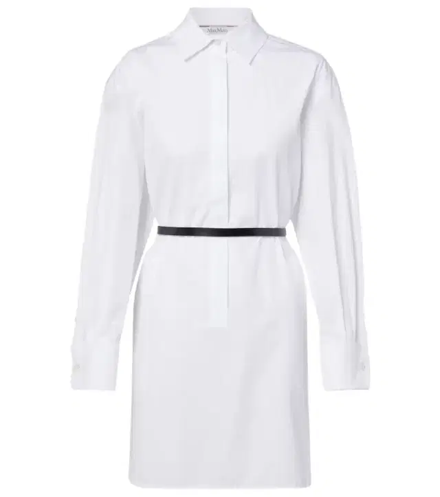 Max Mara Belted cotton poplin shirt dress
