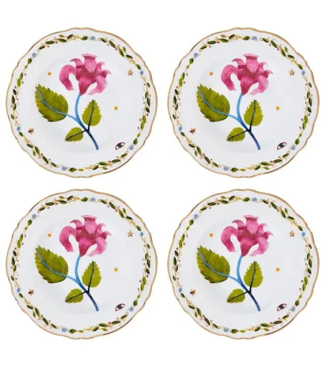 Bitossi Fabula Profumo set of 4 soup plates