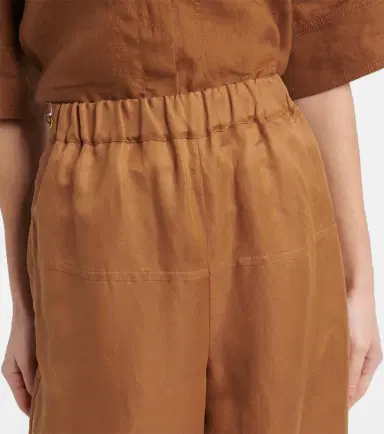 Max Mara Onore linen and silk twill wide-leg pants | Thumbnail 4