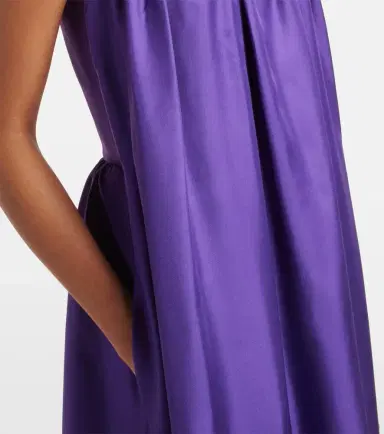 Max Mara Edda pleated silk maxi dress | Thumbnail 3