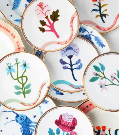 Bitossi Flowers set of 6 dessert plates | Thumbnail 4