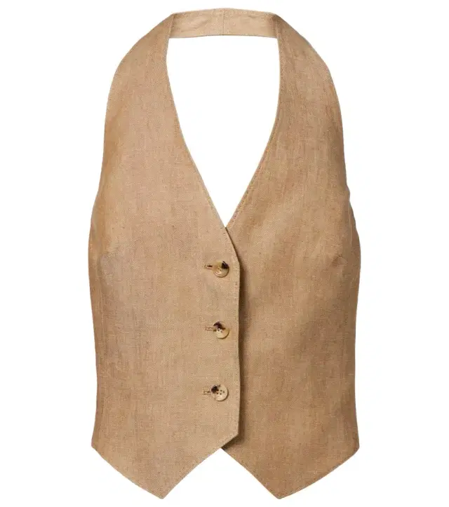 Max Mara Sauro open-back linen vest