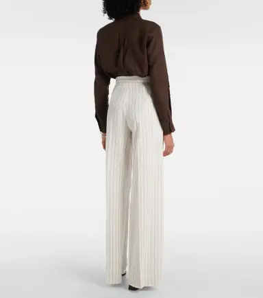 Max Mara Clarion cotton and linen straight pants | Thumbnail 3 Max Mara Clarion cotton and linen straight pants | Thumbnail 3