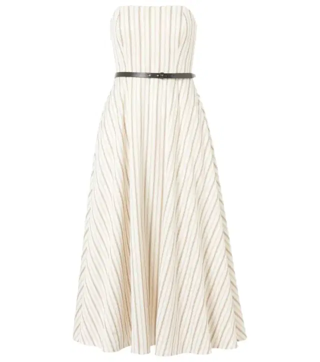 Max Mara Fervida cotton and linen midi dress