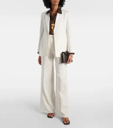 Max Mara Jadi striped cotton and linen blazer | Thumbnail 2 Max Mara Jadi striped cotton and linen blazer | Thumbnail 2