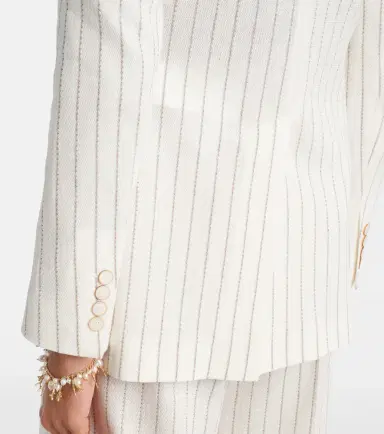 Max Mara Jadi striped cotton and linen blazer | Thumbnail 5 Max Mara Jadi striped cotton and linen blazer | Thumbnail 5