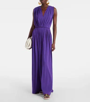Max Mara Walter pleated jersey maxi dress | Thumbnail 3