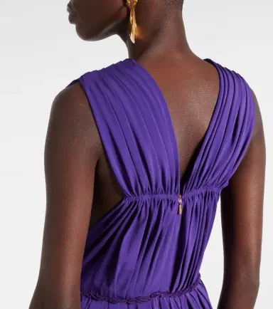 Max Mara Walter pleated jersey maxi dress | Thumbnail 5