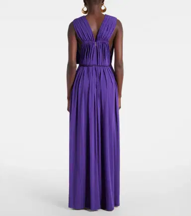Max Mara Walter pleated jersey maxi dress | Thumbnail 6