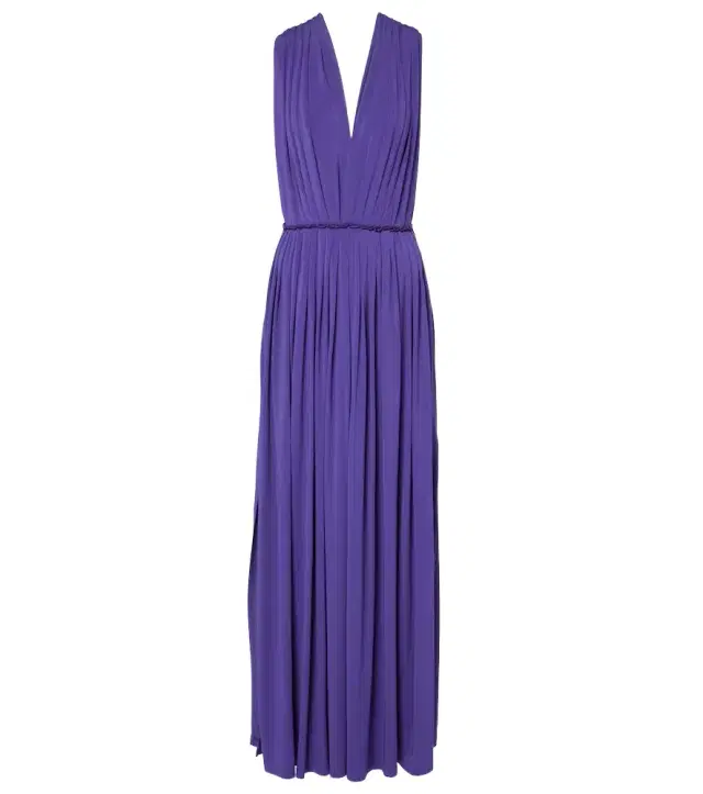 Max Mara Walter pleated jersey maxi dress