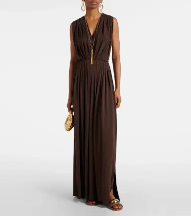 Max Mara Pleated gathered maxi dress | Thumbnail 2