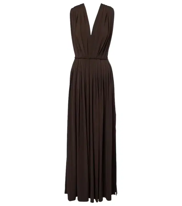Max Mara Pleated gathered maxi dress