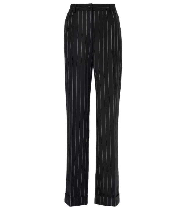 Dolce & Gabbana Striped wool straight pants
