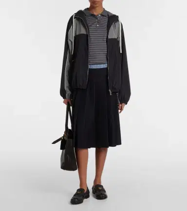 Miu Miu Logo oversized track jacket | Thumbnail 2