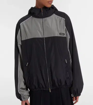Miu Miu Logo oversized track jacket | Thumbnail 5