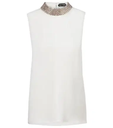 Tom Ford Embellished silk satin top | Thumbnail 1