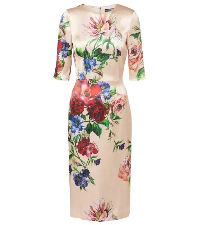 Dolce & Gabbana Floral satin midi dress