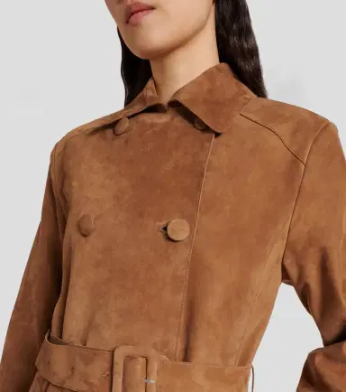 Nour Hammour Tate suede trench coat | Thumbnail 4 Nour Hammour Tate suede trench coat | Thumbnail 4