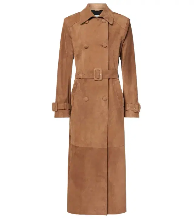 Nour Hammour Tate suede trench coat
