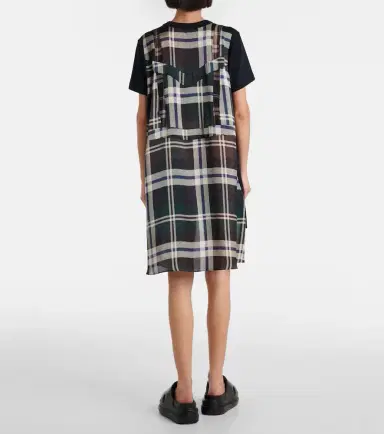 Sacai Paneled cotton jersey T-shirt dress | Thumbnail 5