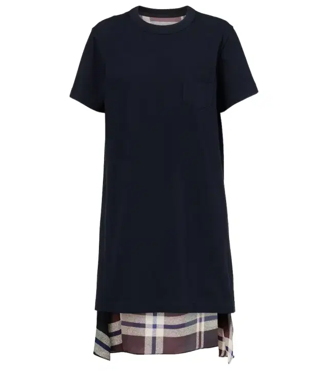 Sacai Paneled cotton jersey T-shirt dress