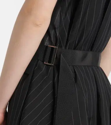 Sacai Cotton jersey and organza minidress | Thumbnail 3