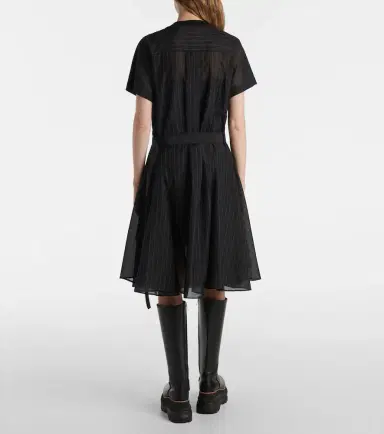 Sacai Cotton jersey and organza minidress | Thumbnail 4