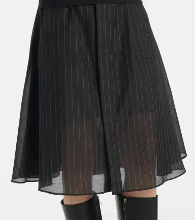 Sacai Cotton jersey and organza minidress | Thumbnail 6