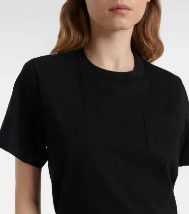 Sacai Cotton jersey and organza minidress | Thumbnail 7