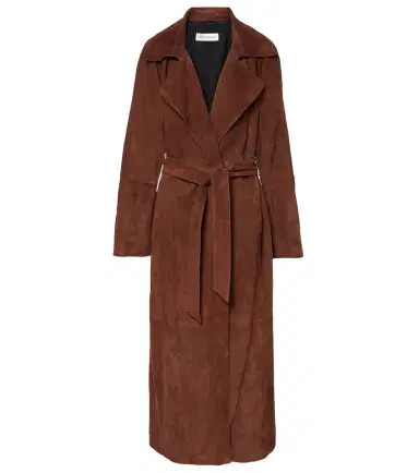 Nour Hammour Althea suede wrap coat | Thumbnail 1