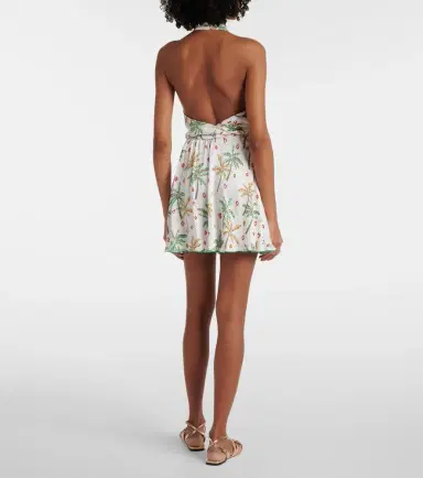 Poupette St Barth Cassandra printed halterneck minidress | Thumbnail 4