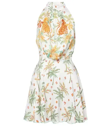 Poupette St Barth Cassandra printed halterneck minidress | Thumbnail 1