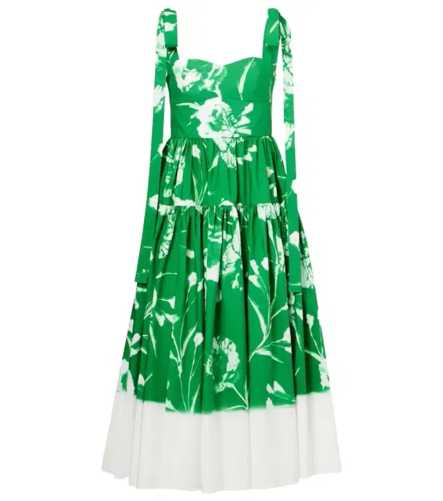 Erdem Floral cotton poplin midi dress