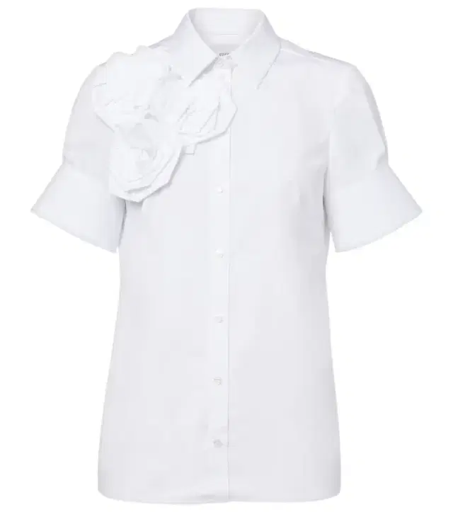Erdem Floral-appliqué cotton shirt