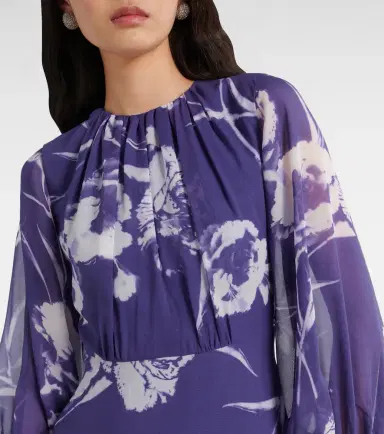 Erdem Floral silk voile midi dress | Thumbnail 4 Erdem Floral silk voile midi dress | Thumbnail 4