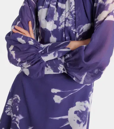 Erdem Floral silk voile midi dress | Thumbnail 5 Erdem Floral silk voile midi dress | Thumbnail 5