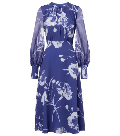 Erdem Floral silk voile midi dress | Thumbnail 1 Erdem Floral silk voile midi dress | Thumbnail 1