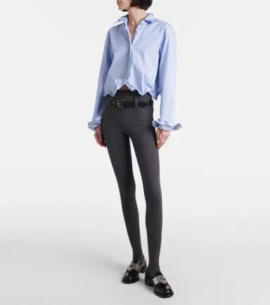 Prada Ribbed-knit cotton-blend tights | Thumbnail 2