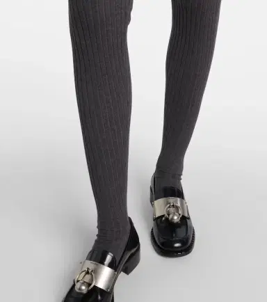 Prada Ribbed-knit cotton-blend tights | Thumbnail 4