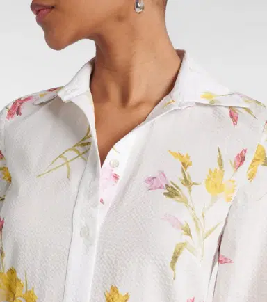 Erdem Floral cotton seersucker shirt dress | Thumbnail 2 Erdem Floral cotton seersucker shirt dress | Thumbnail 2