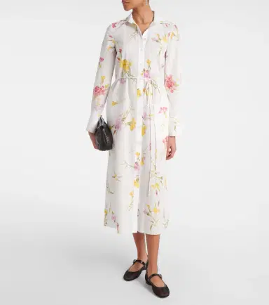 Erdem Floral cotton seersucker shirt dress | Thumbnail 5 Erdem Floral cotton seersucker shirt dress | Thumbnail 5