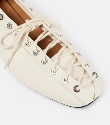 Ganni Lace-up ballet flats | Thumbnail 2 Ganni Lace-up ballet flats | Thumbnail 2