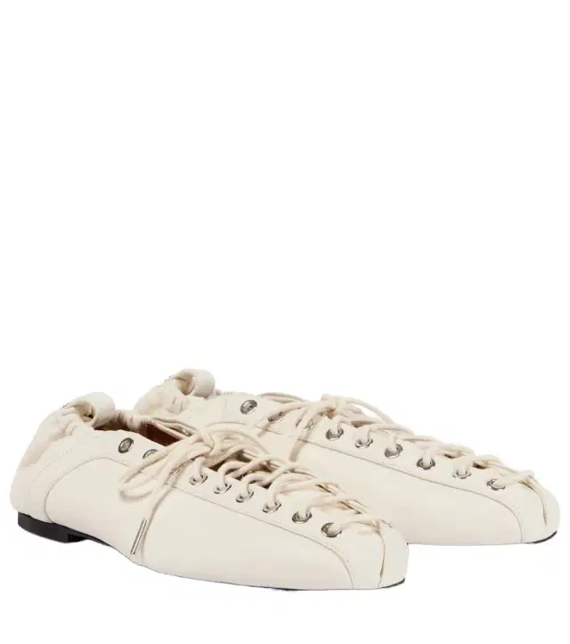 Ganni Lace-up ballet flats