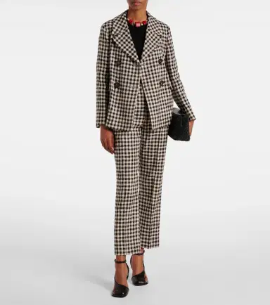 'S Max Mara 'S Max Mara Daisy gingham cropped straight pants | Thumbnail 2 'S Max Mara 'S Max Mara Daisy gingham cropped straight pants | Thumbnail 2