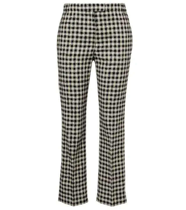 'S Max Mara Daisy gingham cropped straight pants