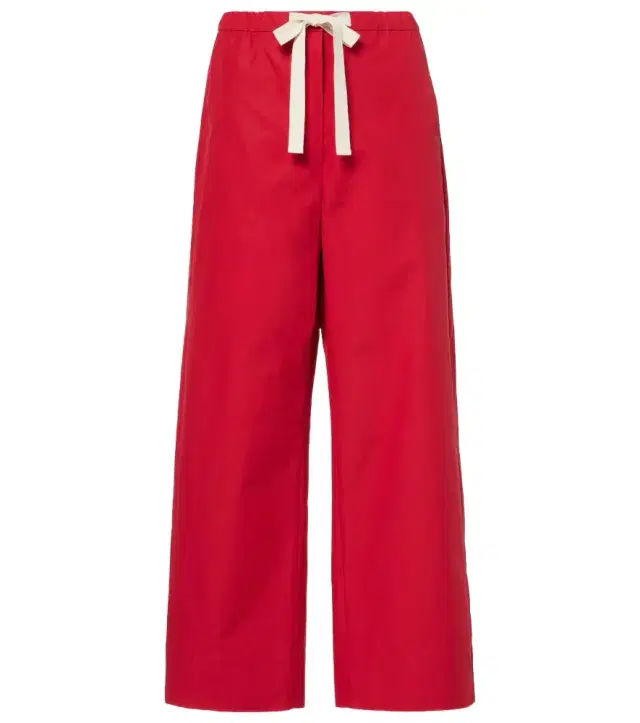 'S Max Mara Argento cotton wide-leg pants
