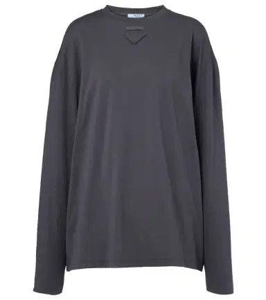 Prada Logo oversized cotton T-shirt | Thumbnail 1
