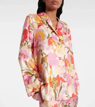 'S Max Mara Alan floral silk satin shirt | Thumbnail 5