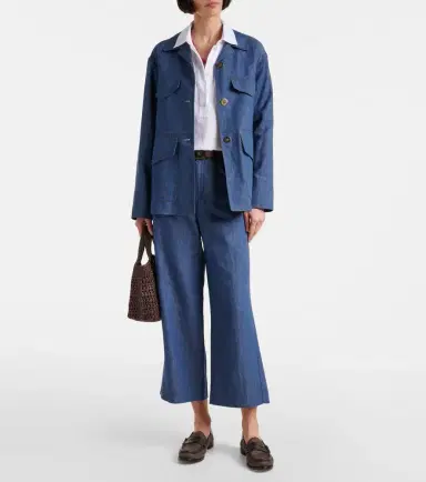 'S Max Mara Dante cotton and linen twill wide-leg pants | Thumbnail 2