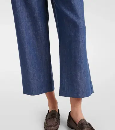 'S Max Mara Dante cotton and linen twill wide-leg pants | Thumbnail 5